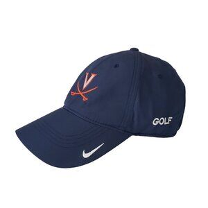 NIKE Golf UVA Cavaliers Unisex Adjustable Back Strap Navy Blue Baseball Cap